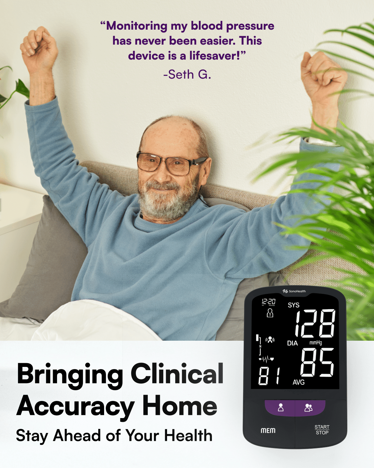 Smart Blood Pressure Monitor with Talking Voice Function